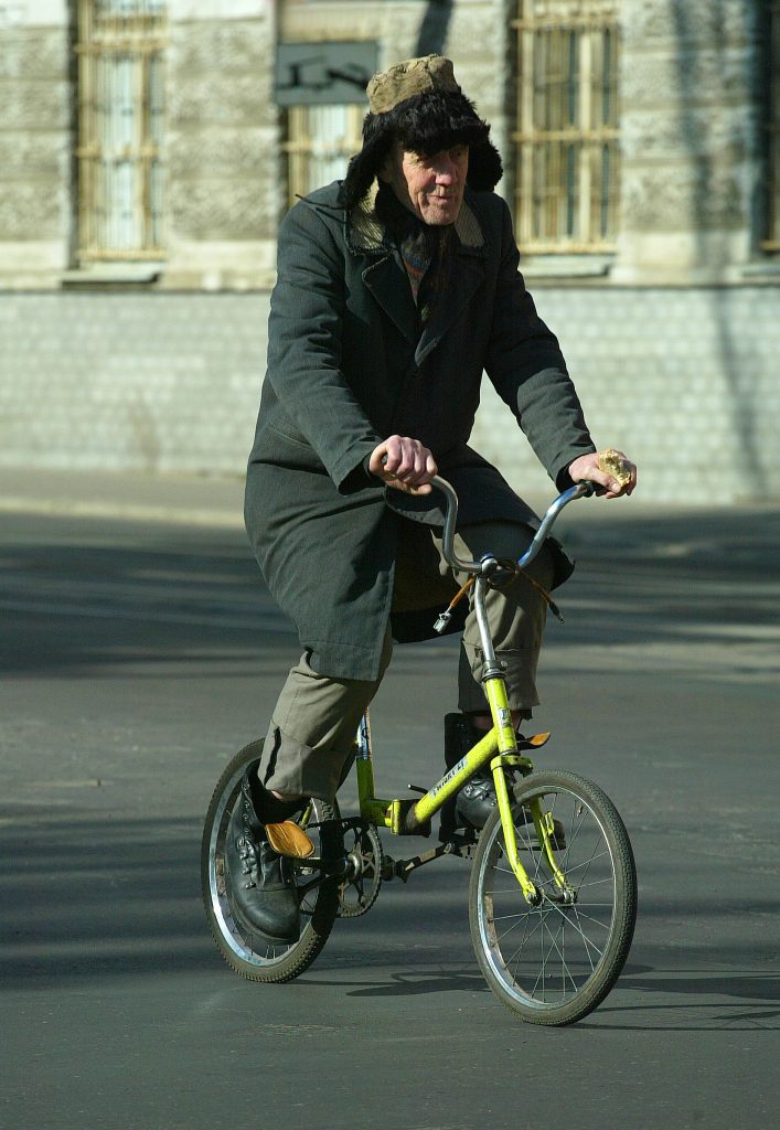 man on a bike
