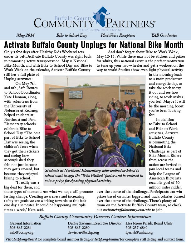 Read Buffalo County Community Partners’ May 2014 Newsletter